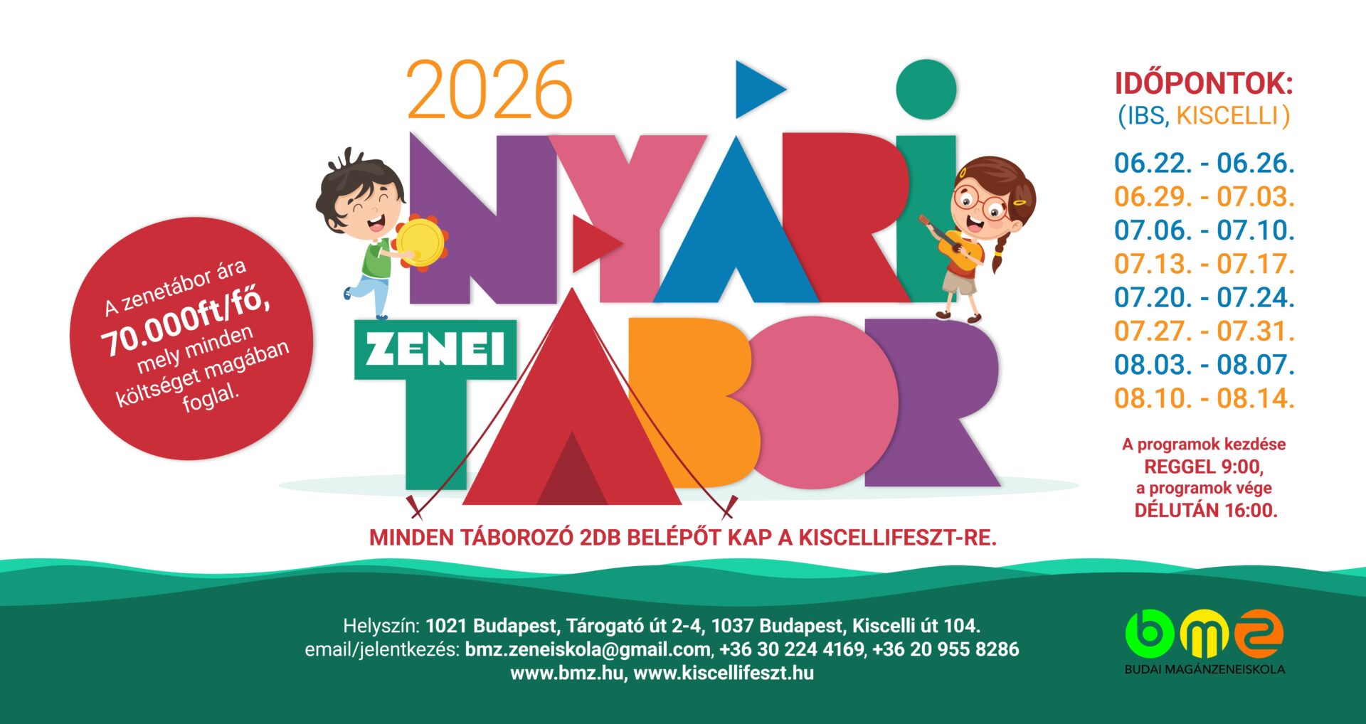 ZENETÁBOROK 2026